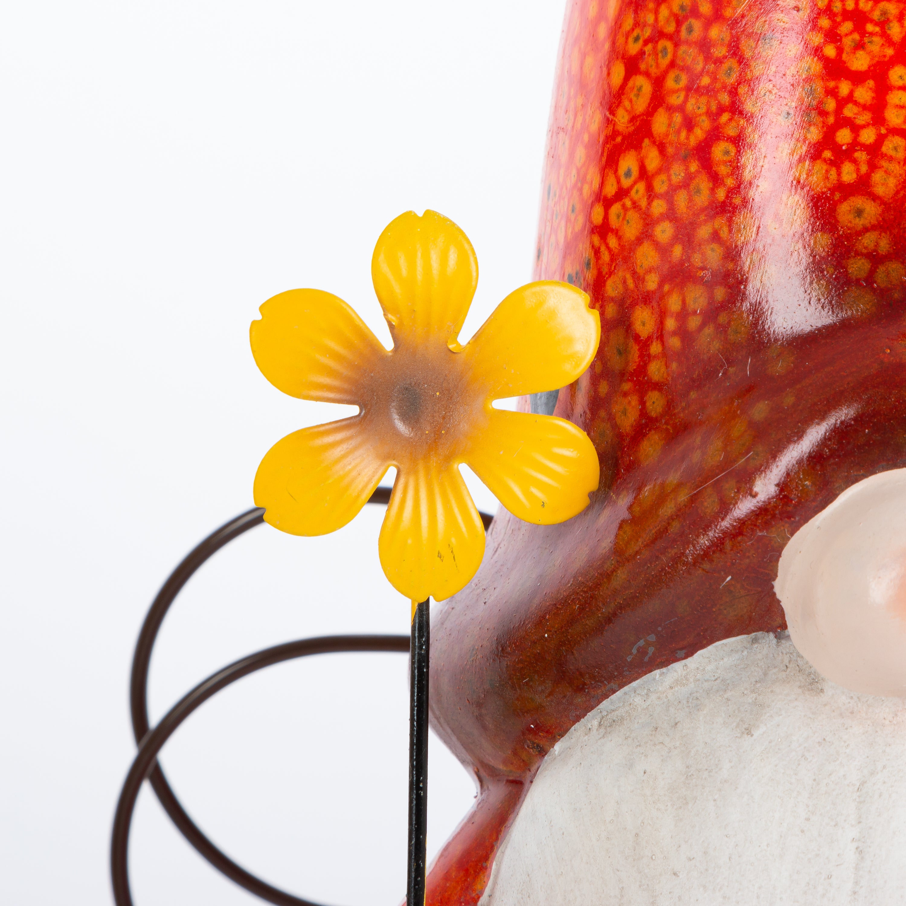 9.8 in. Terracotta Ladybug and Bee Gnome Figurines, set of 2